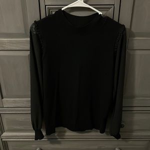 Black sweater with heart sleeves